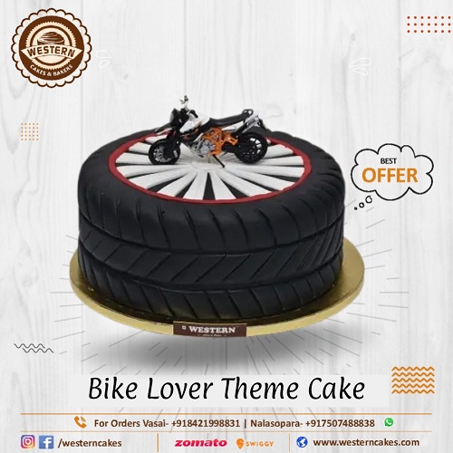 Bike Theme Cake For Bike Lover