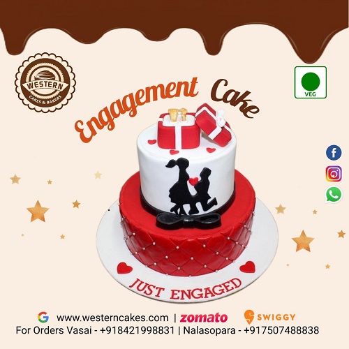 Beautiful1 Kg Anniversary/ Engagement Cakes by cs - Cake Square Chennai |  Cake Shop in Chennai