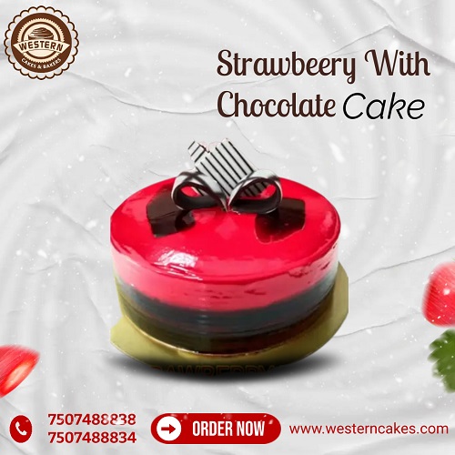 Strawberry With Chocolate Cake 