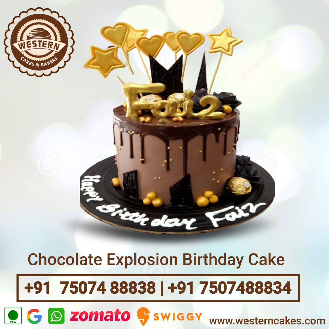 Chocolate Explosion  Birthday Cake