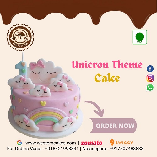 Customized Unicorn Theme Cake