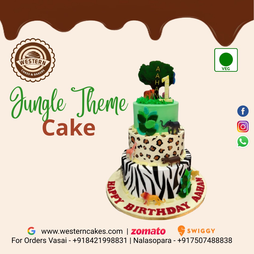 jungle theme cake