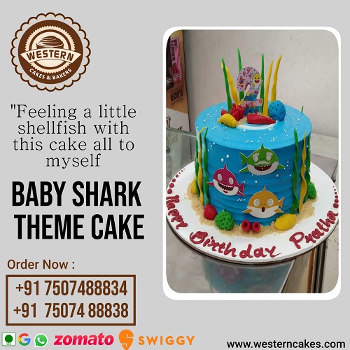 Baby Shark Theme Cake