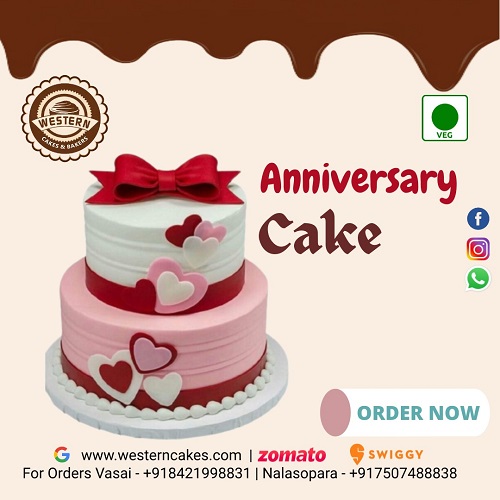 Order Designer Anniversary Cakes in Kolkata Online - Cakes and Bakes