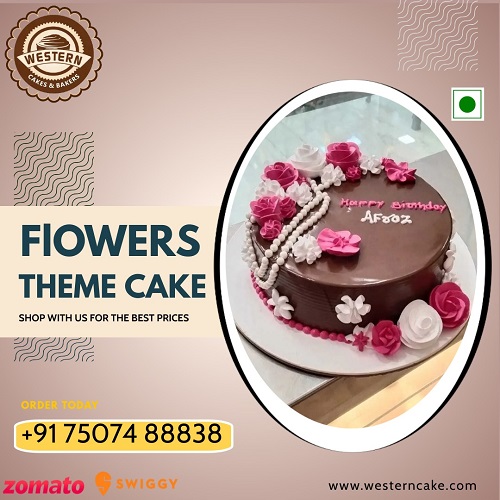 Flowers Theme Cake