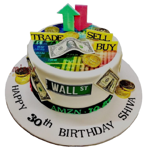 Stock Market Theme Cake | Birthday cake decorating, Birthday cake pops,  40th birthday cakes