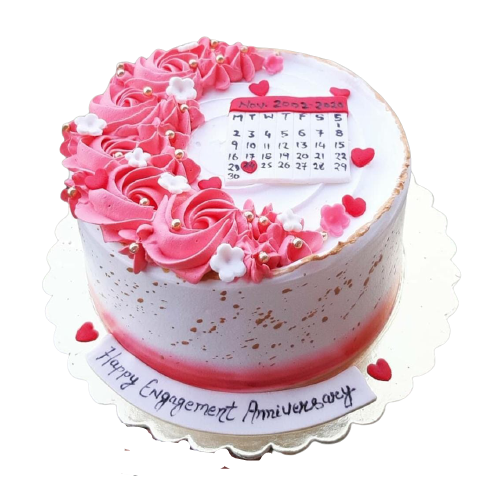 Online Romantic February Semi Fondant Cake Delivery in Ghaziabad